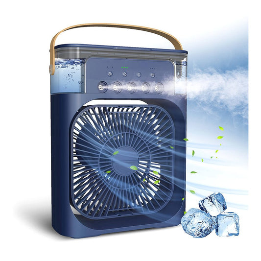 Rechargeable 4-in-1 Mist Fan with Air Cooler, Humidifier, and Night Light